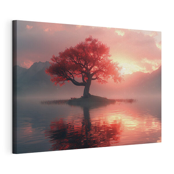 Baum auf einer kleinen Insel im Wasser Wandbilder Baum auf einer kleinen Insel im Wasser