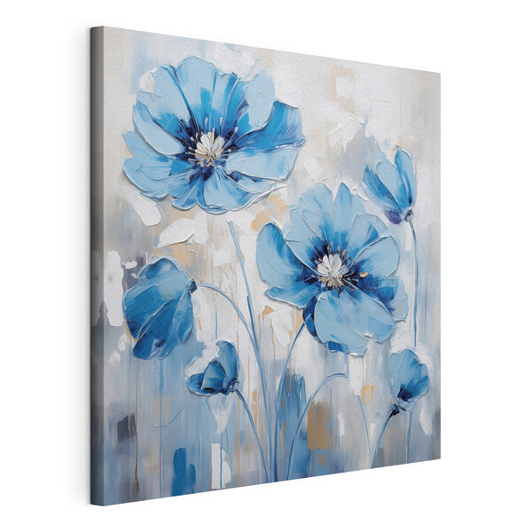 Wandbilder Malerei von blauen Blumen