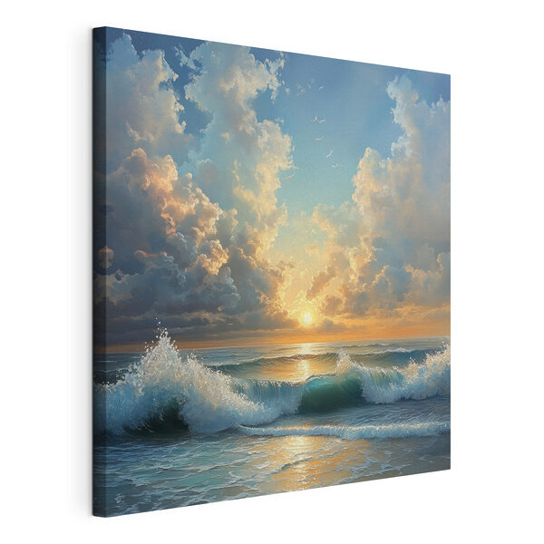 Wandbilder Die Wellen brechen am Strand