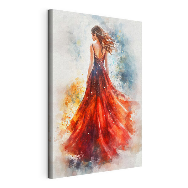 Frau im roten Kleid Wandbilder Frau im roten Kleid
