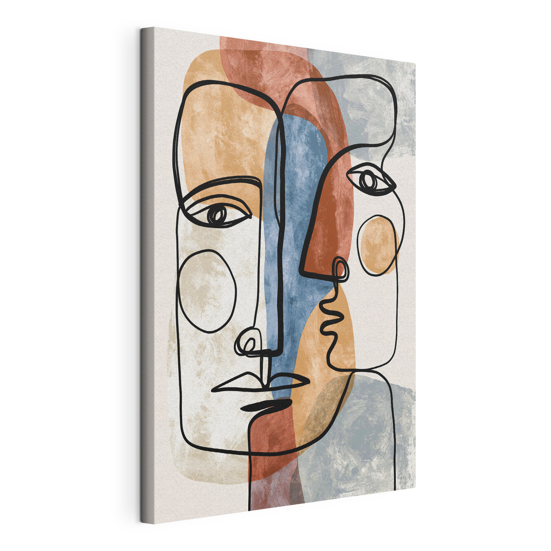 Drawing of two faces