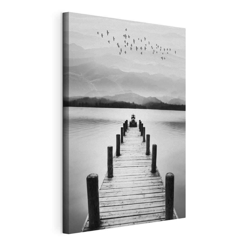A dock on a lake
