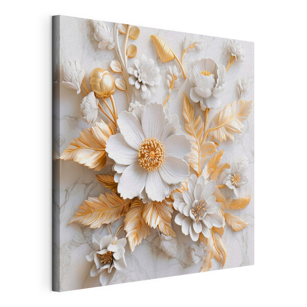 Elegantes florales Design in Creme und Beige Wandbilder Elegantes florales Design in Creme und Beige