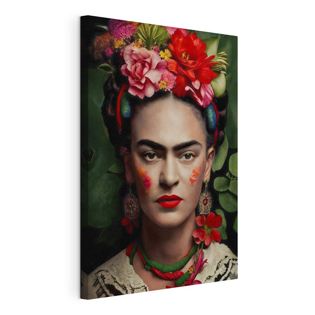 A woman with flowers in her hair