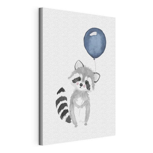 Wandbilder Ein Waschbär hält einen Luftballon (Artikelnummer: s33717) Wandbilder Wandbilder Ein Waschbär hält einen Luftballon (Artikelnummer: s33717)