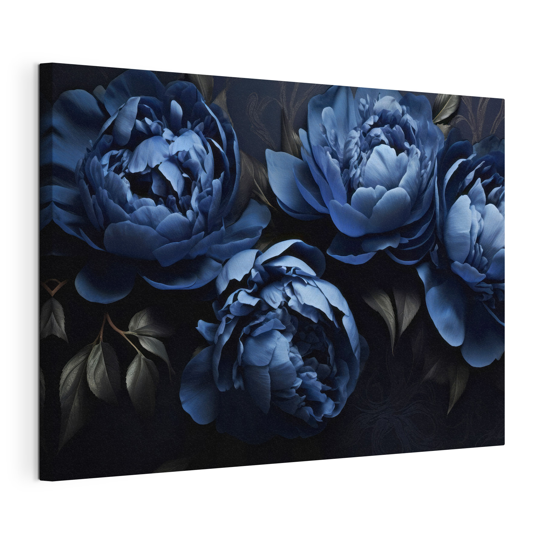 A group of blue flowers