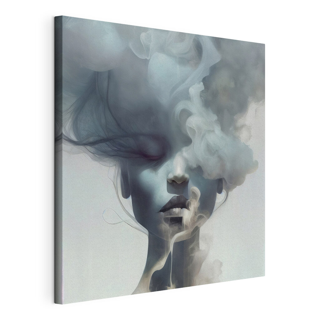 A woman with smoke in her hair A woman with smoke in her hair
