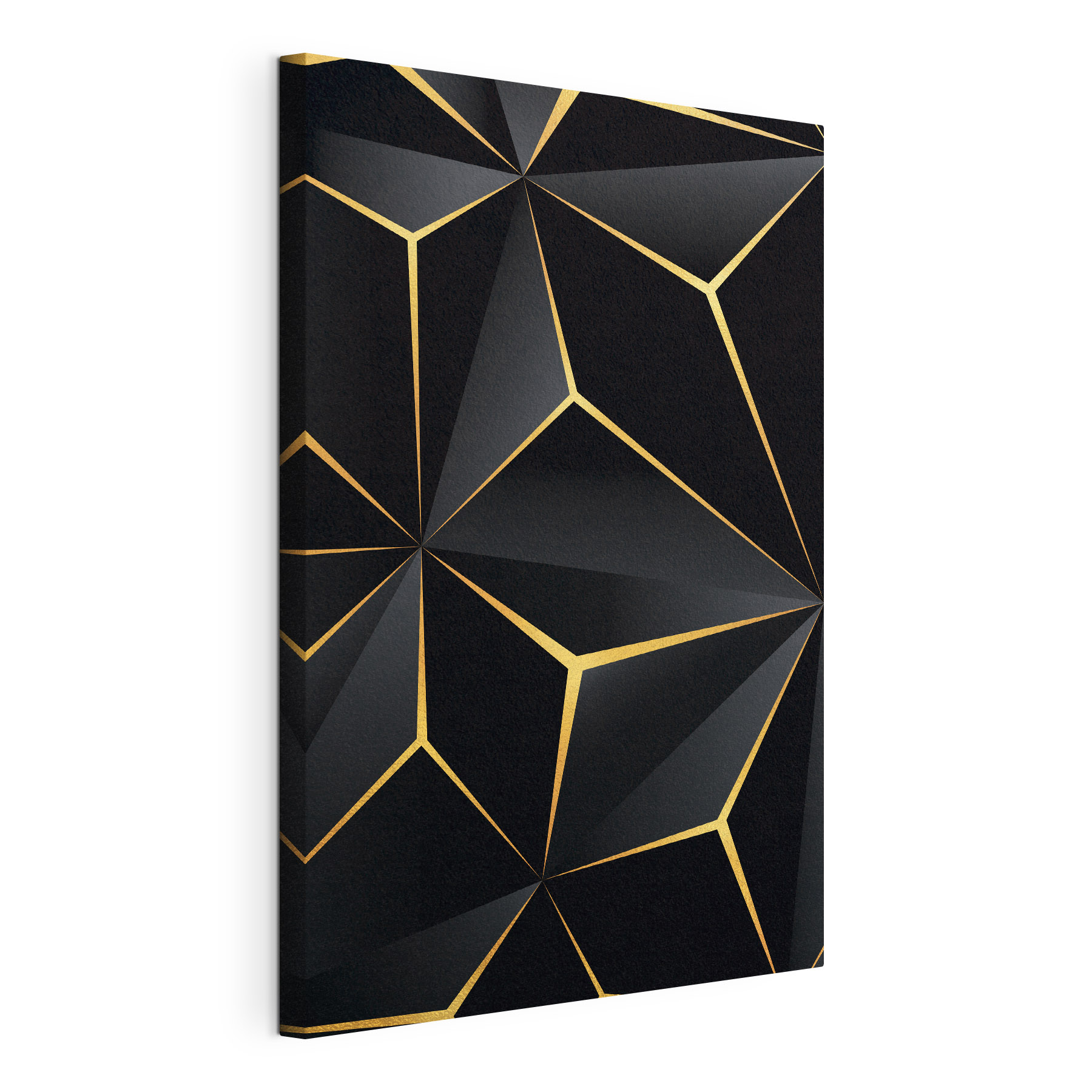 Elegant black geometric design with accents