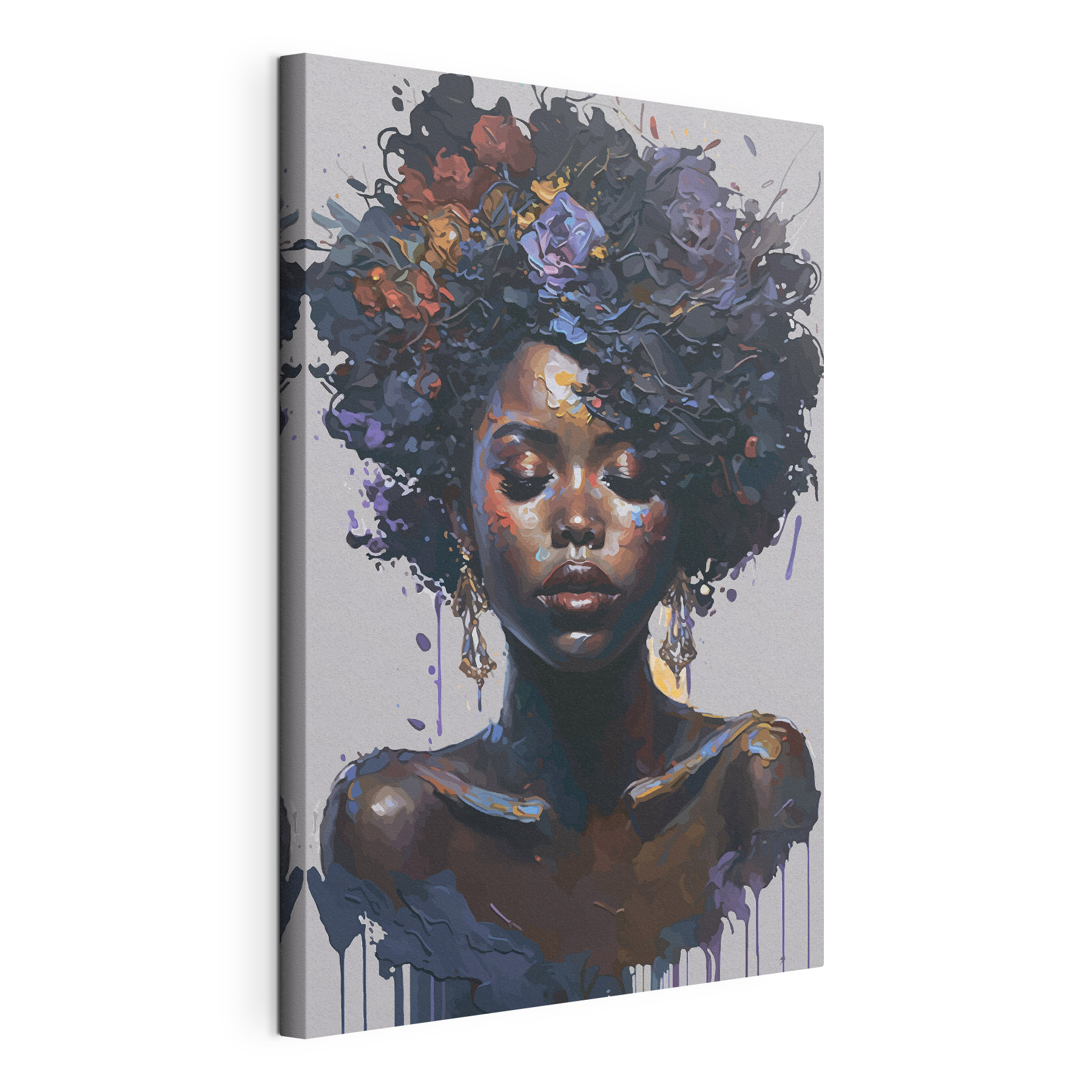 A woman with flowers in her hair A woman with flowers in her hair