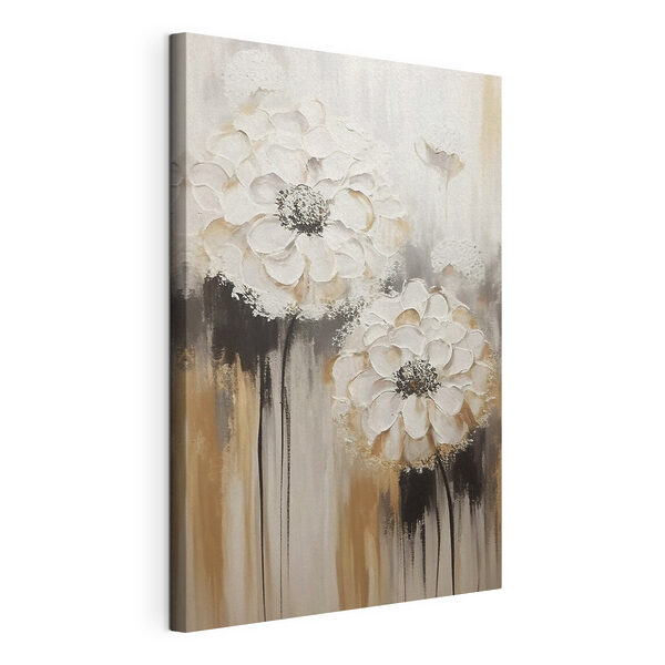 Ein Gemälde mit weißen Blumen Wandbilder Ein Gemälde mit weißen Blumen