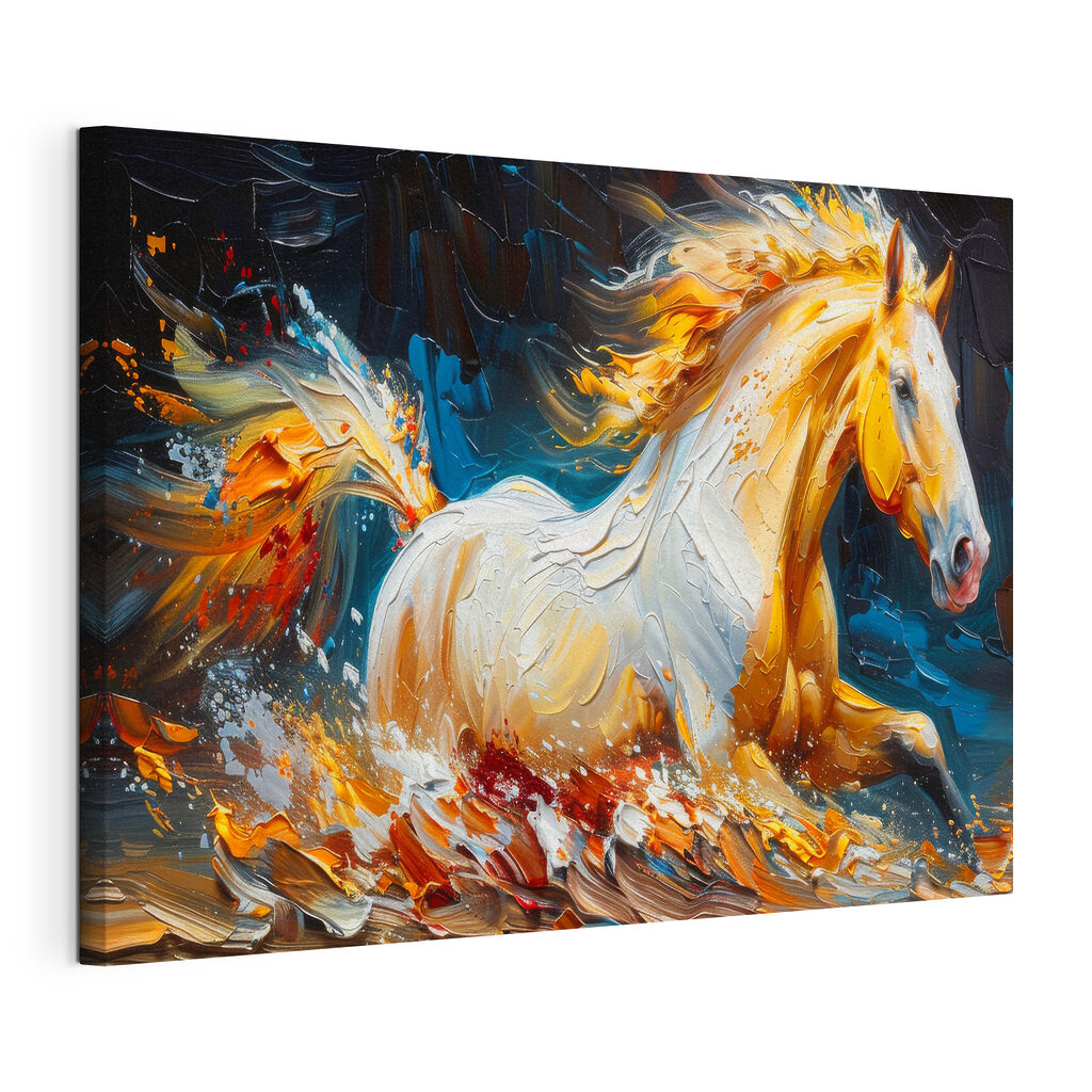 A painting of a horse