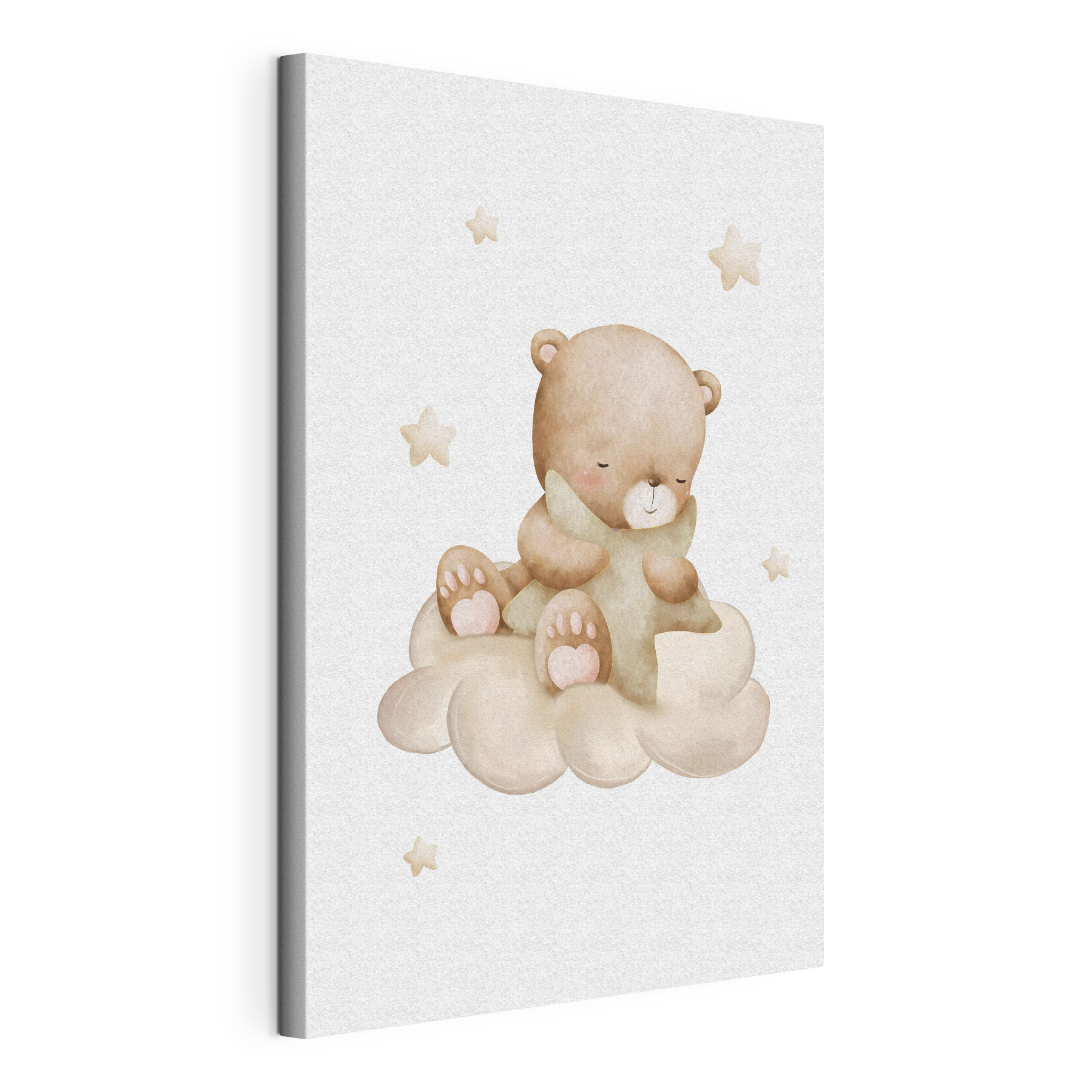 A teddy bear sitting on a cloud