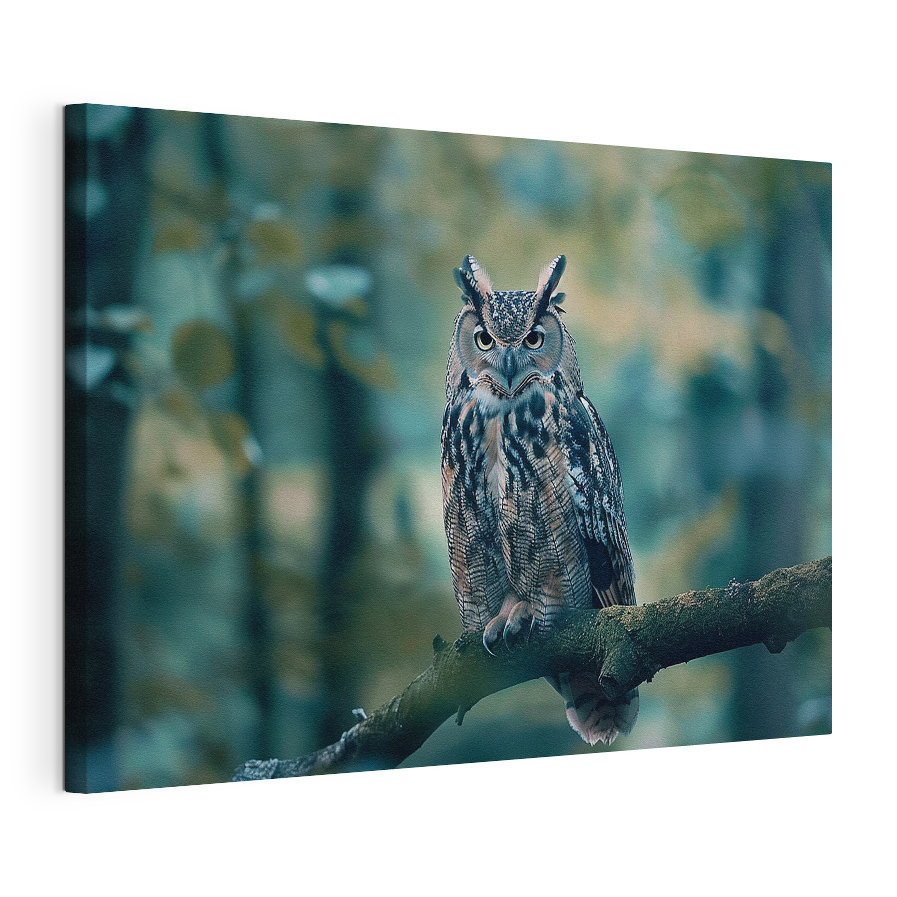 An owl sitting on a branch