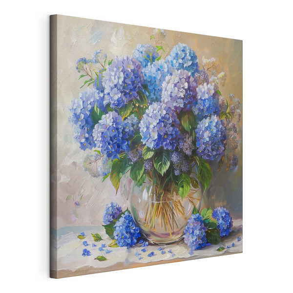 Wandbilder Ein Gemälde einer Vase mit blauen Blumen (Artikelnummer: s38709) Wandbilder Wandbilder Ein Gemälde einer Vase mit blauen Blumen (Artikelnummer: s38709)