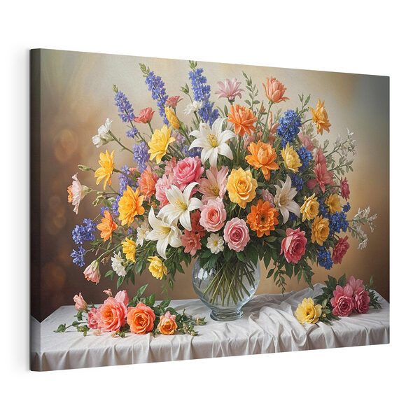Wandbilder Eine Vase mit Blumen auf einem Tisch (Artikelnummer: s38825) Wandbilder Wandbilder Eine Vase mit Blumen auf einem Tisch (Artikelnummer: s38825)