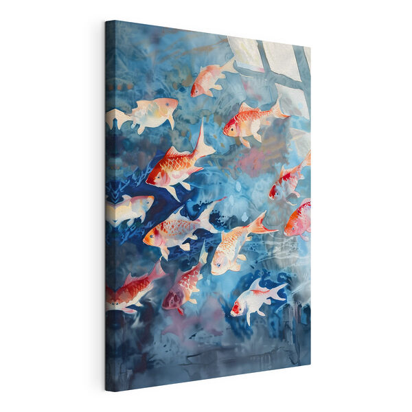 Wandbilder Eine Gruppe von Fischen, die im Wasser schwimmen (Artikelnummer: s38884) Wandbilder Wandbilder Eine Gruppe von Fischen, die im Wasser schwimmen (Artikelnummer: s38884)