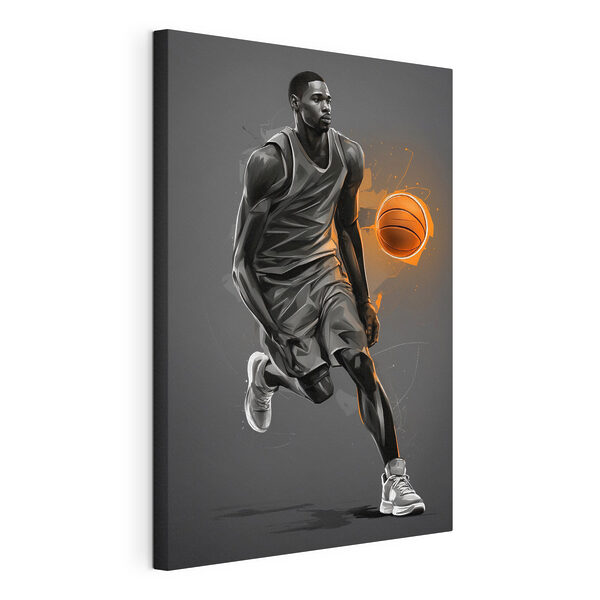 Wandbilder Ein Basketballspieler mit einem Ball