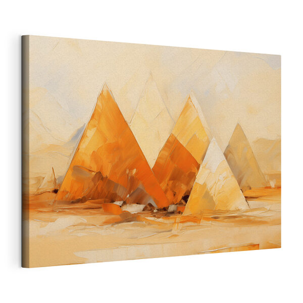 A group of pyramids in a desert A group of pyramids in a desert