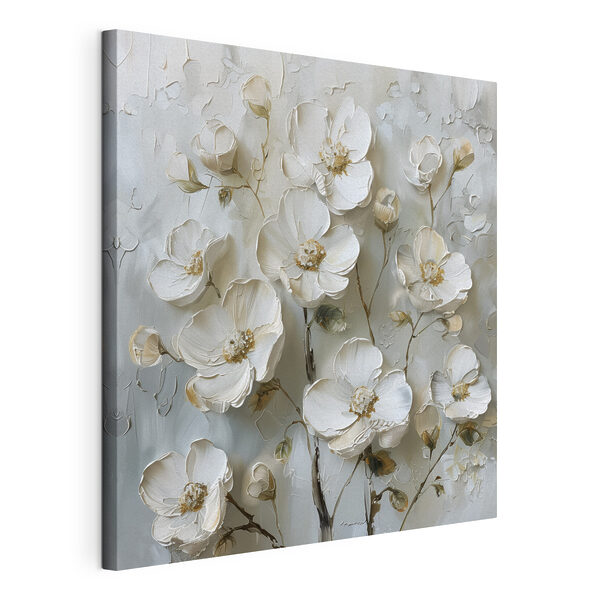 Painting of white flowers Painting of white flowers