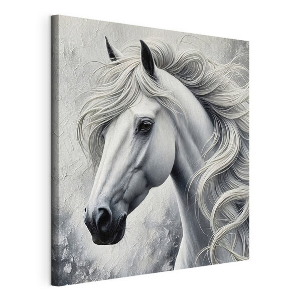 Wandbilder Weißes Pferd mit langem Haar (Artikelnummer: s39489) Wandbilder Wandbilder Weißes Pferd mit langem Haar (Artikelnummer: s39489)