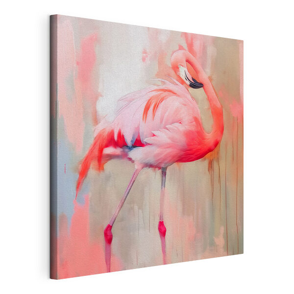 Rosa Flamingo mit langen Beinen Wandbilder Rosa Flamingo mit langen Beinen