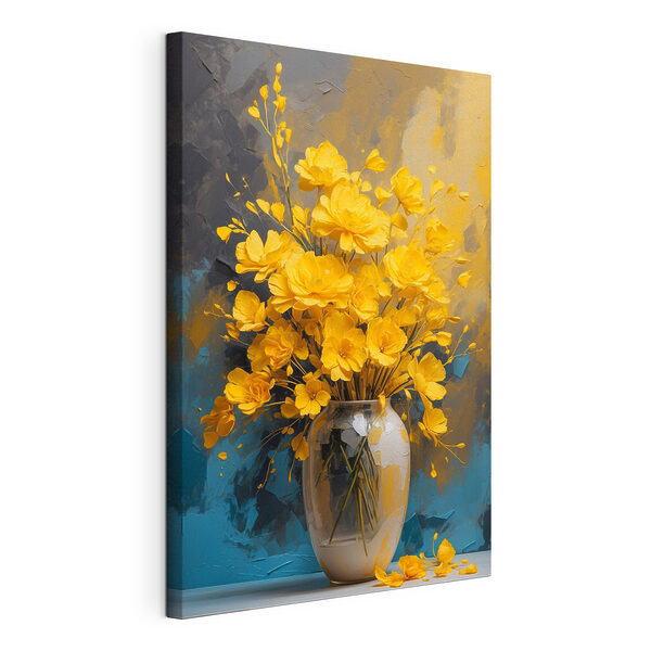 Wandbilder Vase mit gelben Blumen