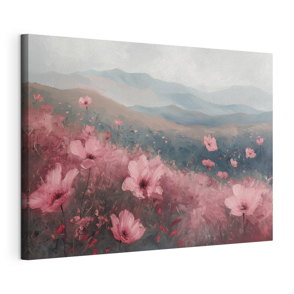 Field of pink flowers