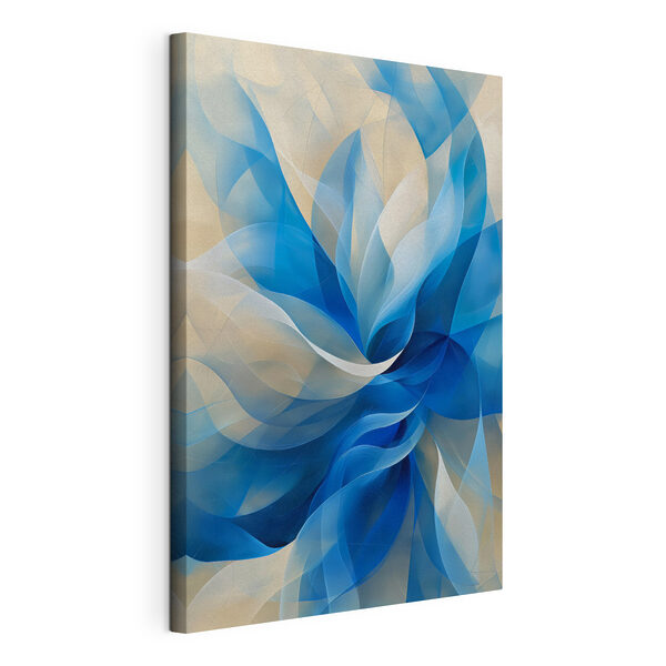 Wandbilder Blaue und weiße gezwirbelte Blume (Artikelnummer: s40243) Wandbilder Wandbilder Blaue und weiße gezwirbelte Blume (Artikelnummer: s40243)