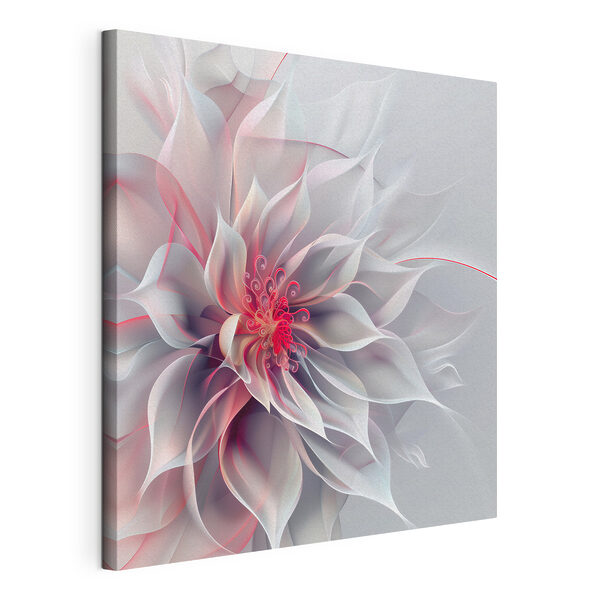 Wandbilder Weiße und rosa Blume