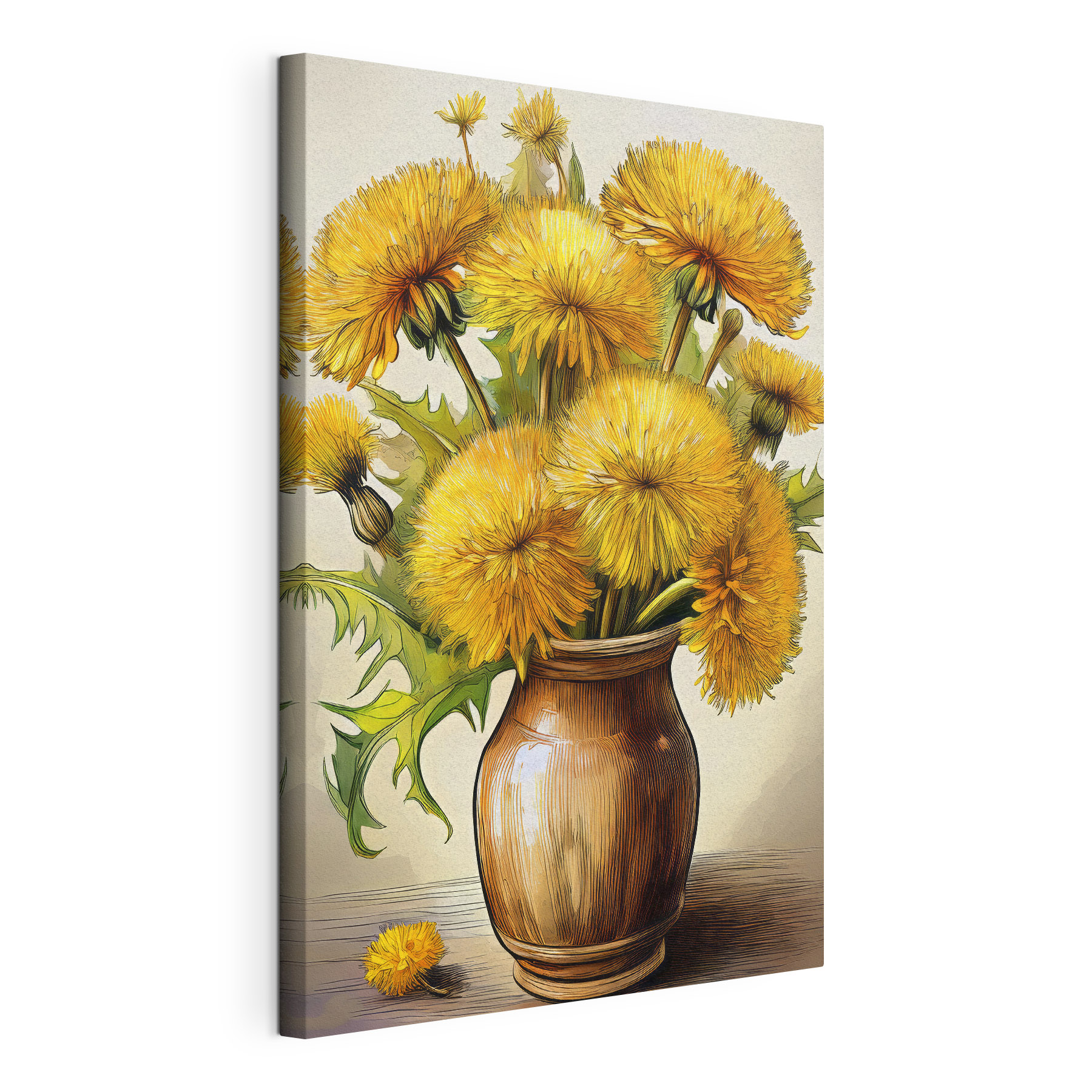 Yellow flowers in a vase