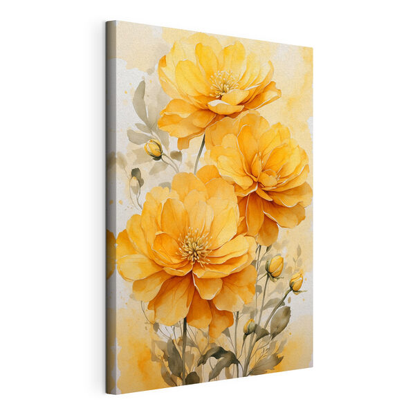 Malerei von orangefarbenen Blumen Wandbilder Malerei von orangefarbenen Blumen