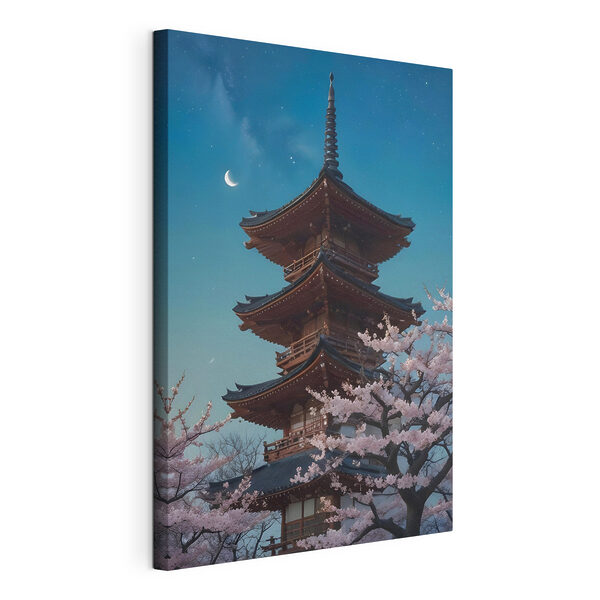 Pagode mit Kirschblüten Wandbilder Pagode mit Kirschblüten