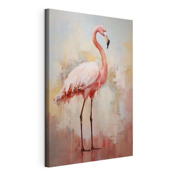 Gemälde eines rosa Flamingos Wandbilder Gemälde eines rosa Flamingos