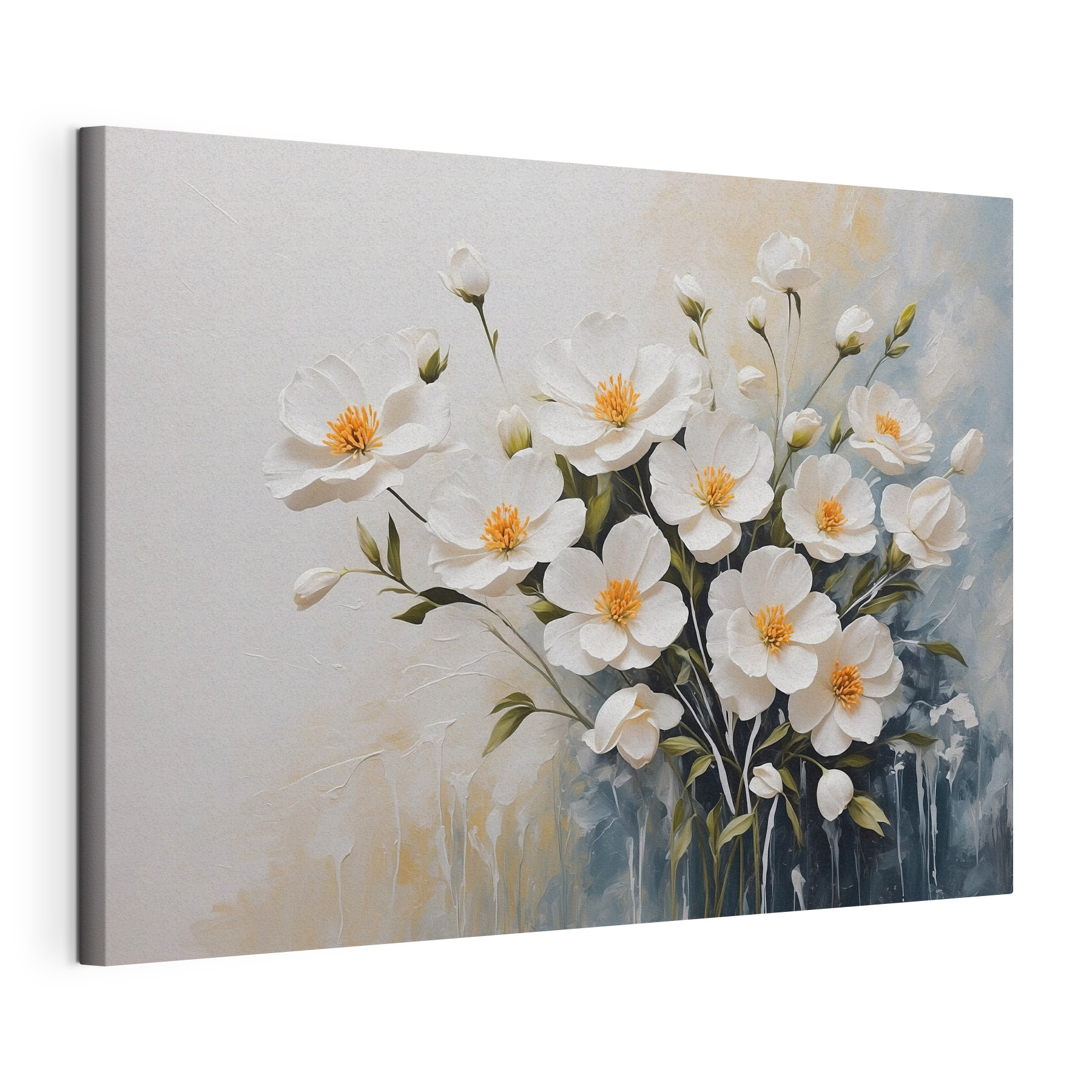 Painting of white flowers Painting of white flowers