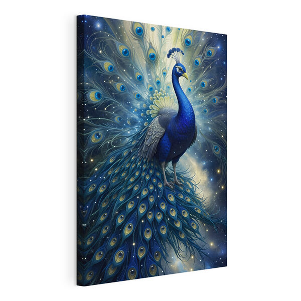 Wandbilder Majestätischer Pfau in kosmischer Pracht