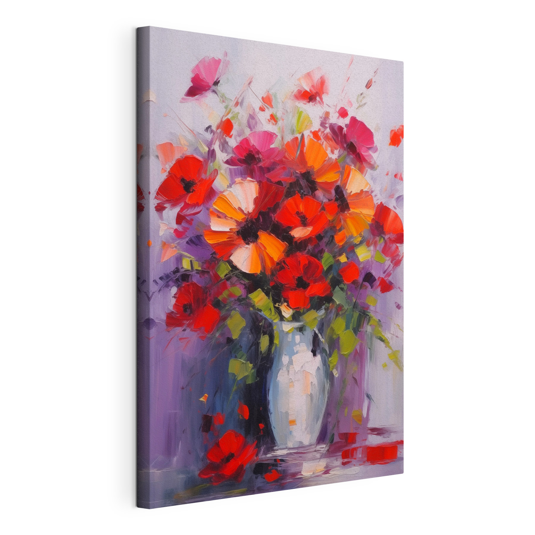Painting of flowers in a vase