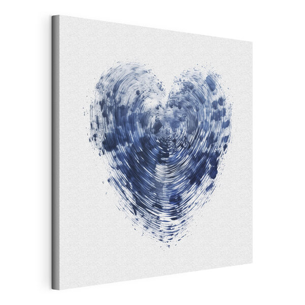 Blue heart with a white background Blue heart with a white background