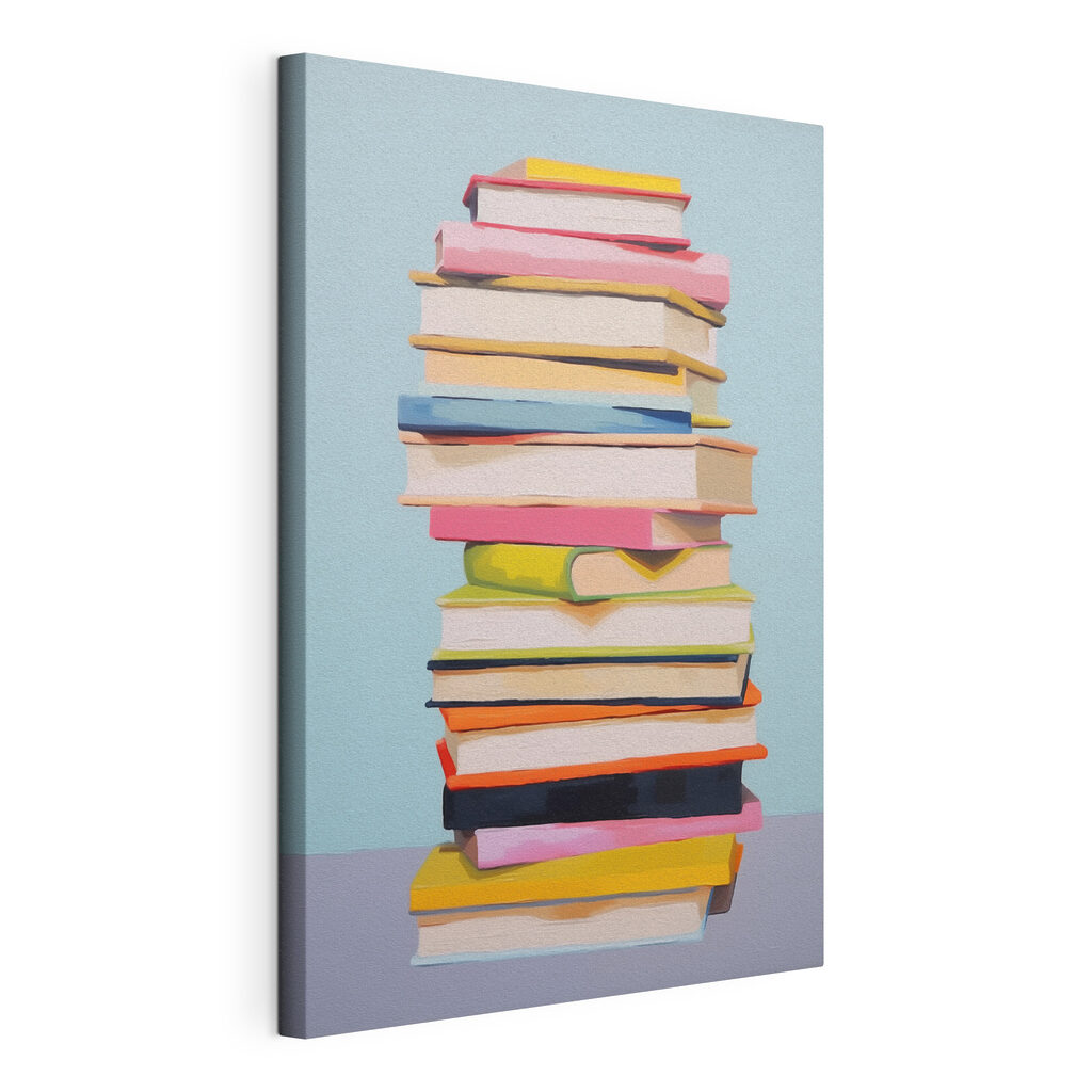 Stack of books on a table