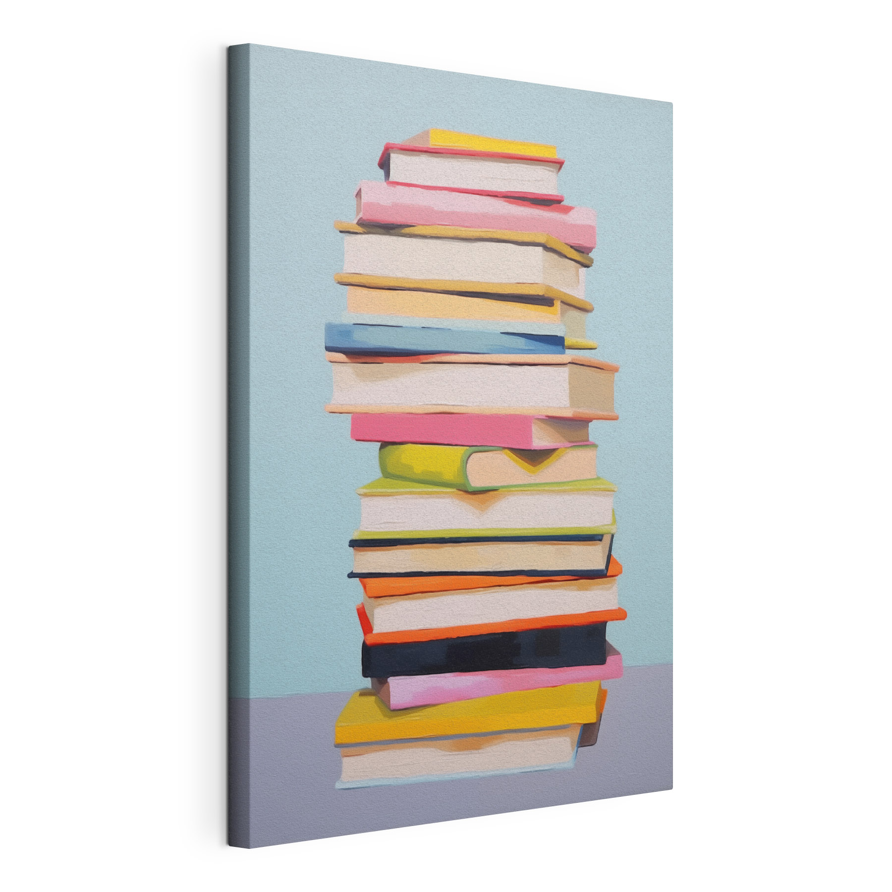Stack of books on a table