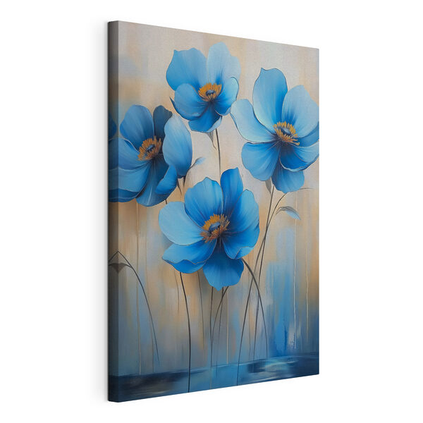 Wandbilder Malerei von blauen Blumen
