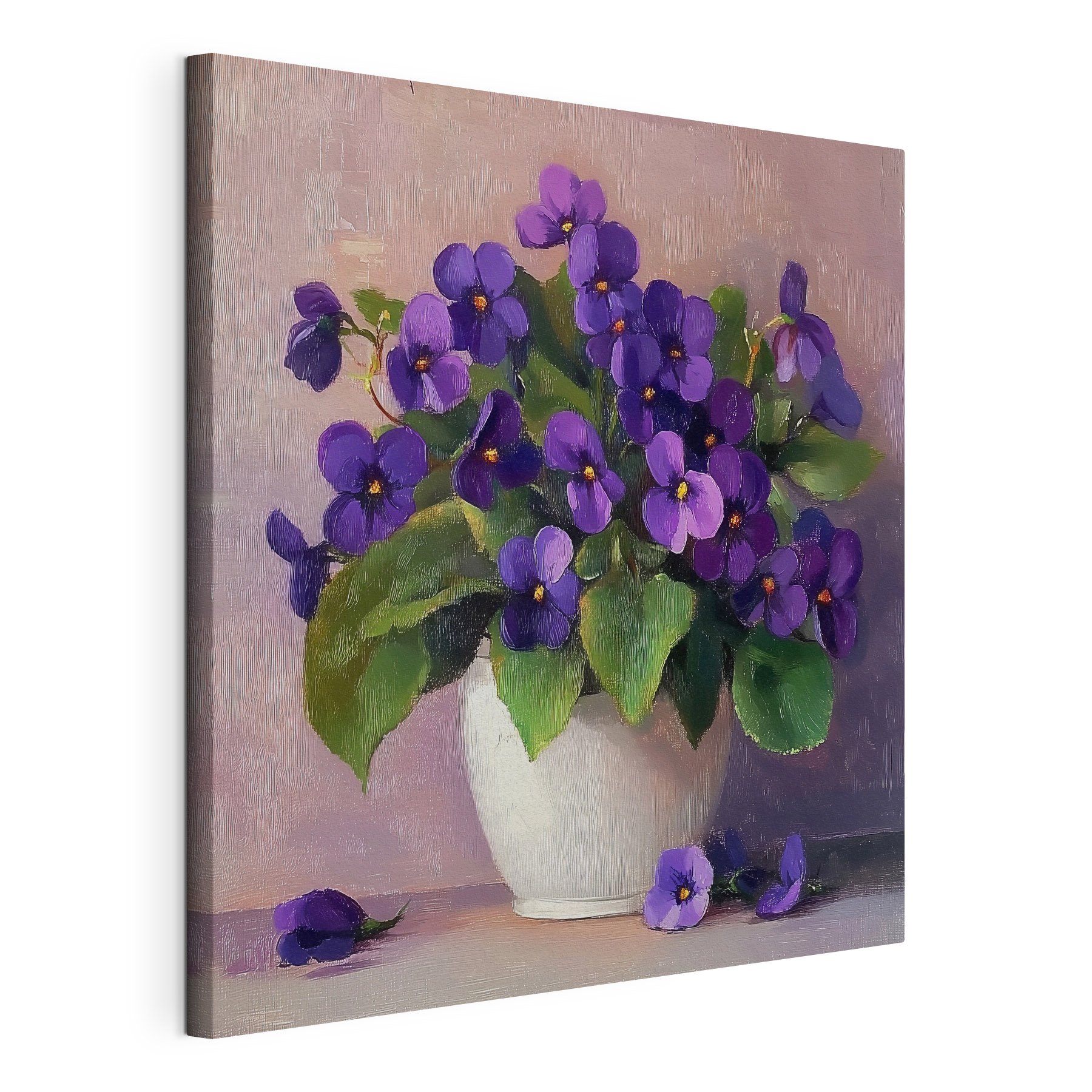 Pot of purple flowers Pot of purple flowers