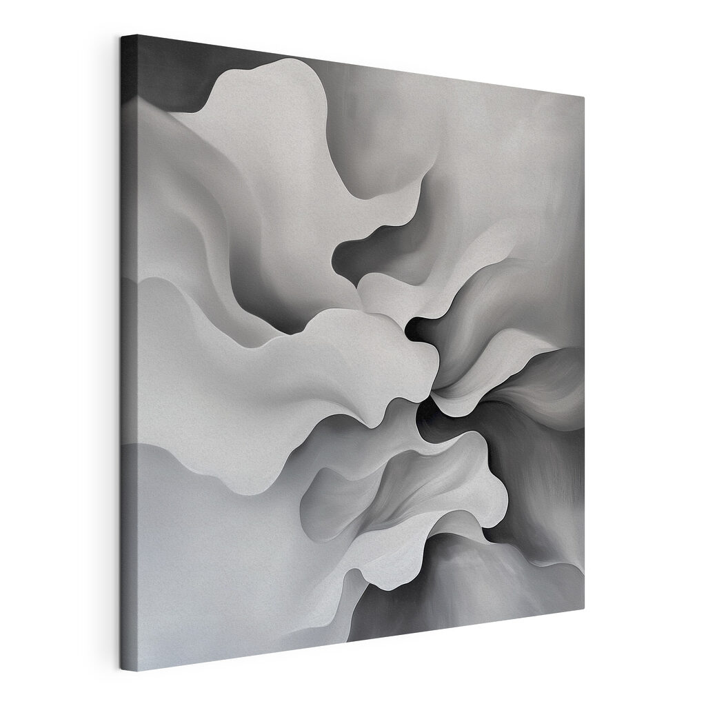 White and grey abstract art