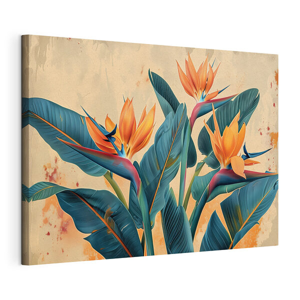 Vibrant tropical blossoms in harmony Vibrant tropical blossoms in harmony