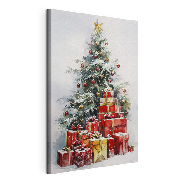 Aquarell von Geschenken unter einem Weihnachtsbaum Wandbilder Aquarell von Geschenken unter einem Weihnachtsbaum