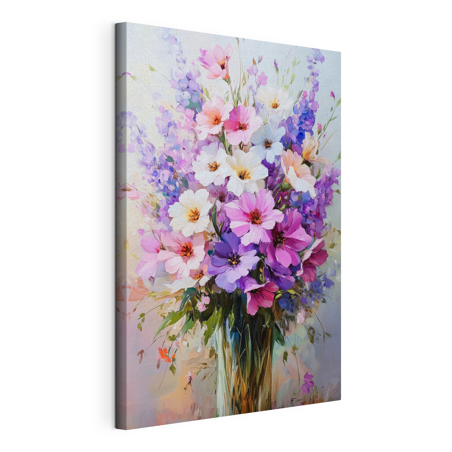 Painting of flowers in a vase
