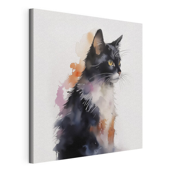 Katze mit weißem und schwarzem Gesicht Wandbilder Katze mit weißem und schwarzem Gesicht