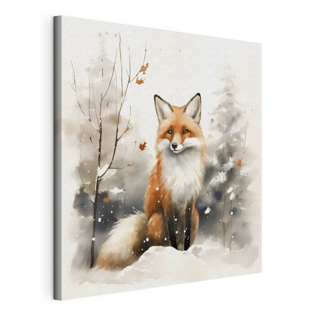 Fox sitting in the snow Fox sitting in the snow