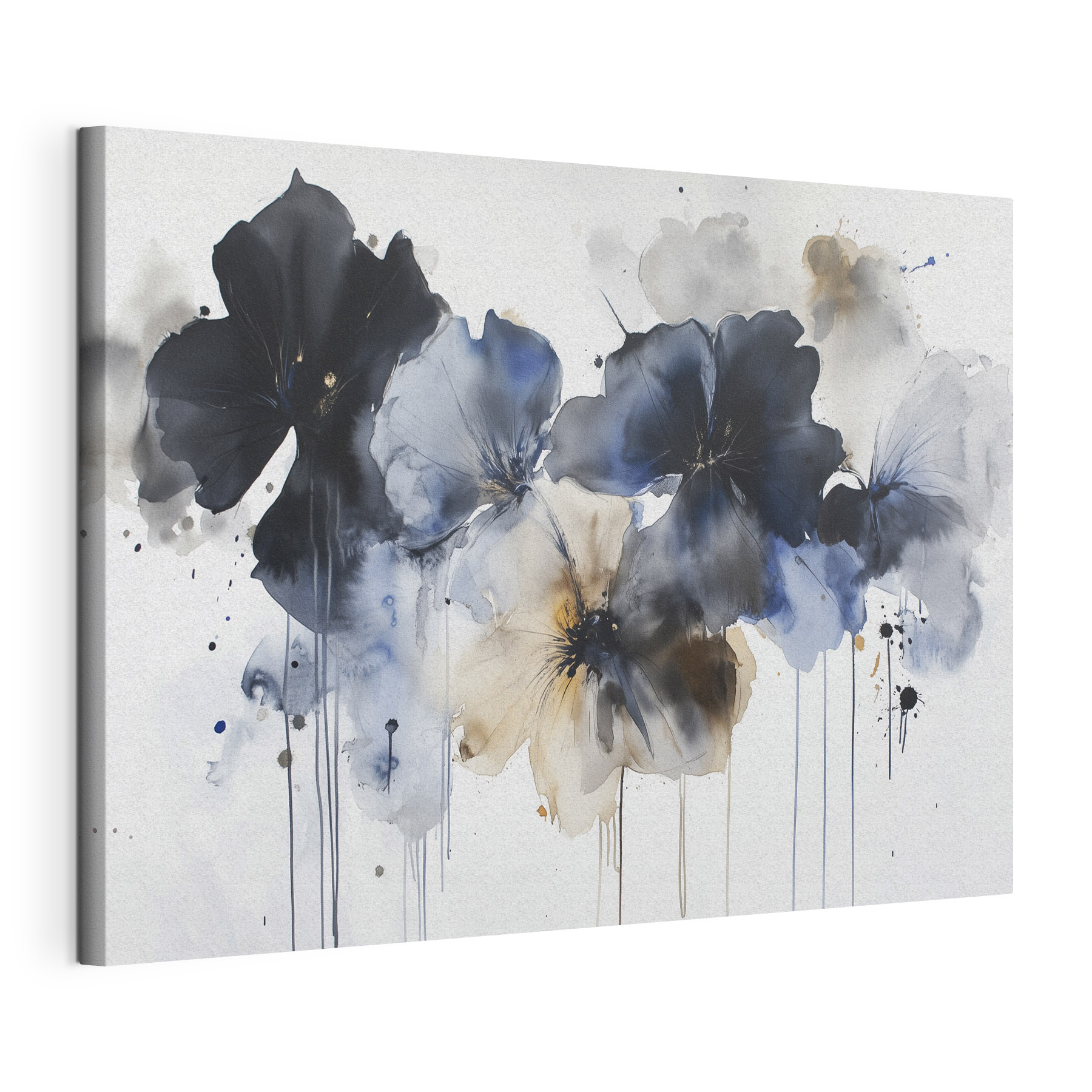 Painting of flowers on a white background