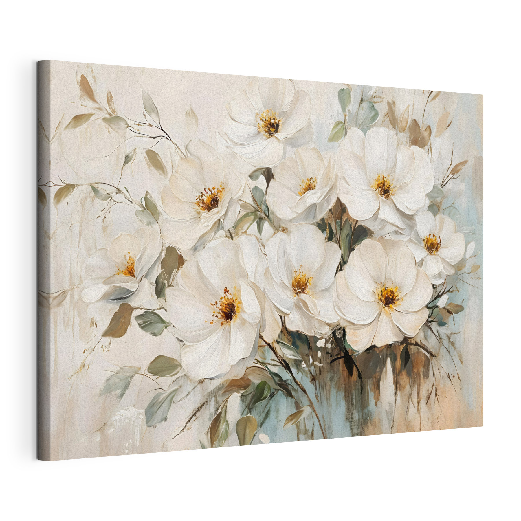 Painting of white flowers Painting of white flowers