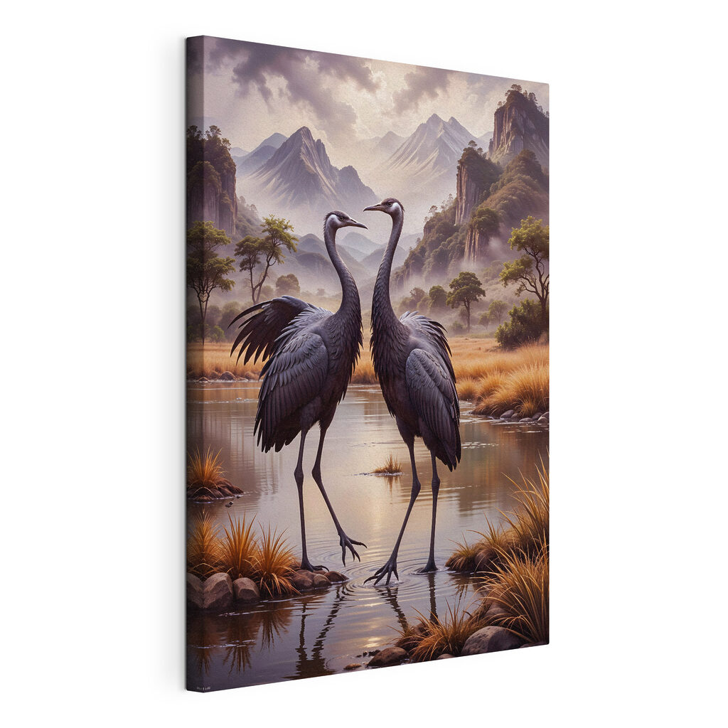 Two birds standing in a river
